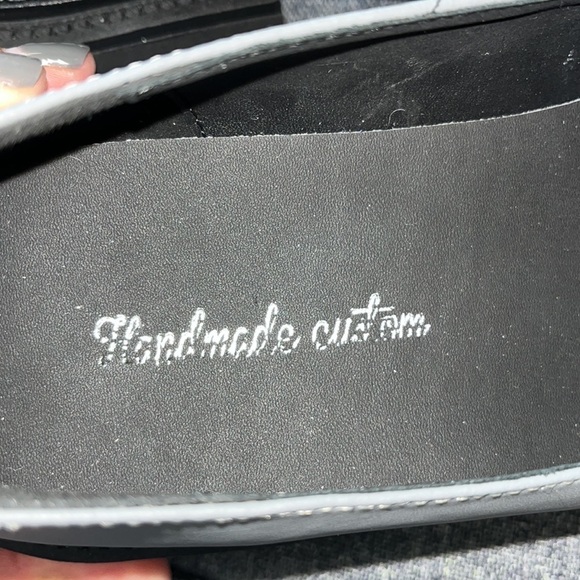 CHIKO Mhina Square Toe Block Heels Loafers Shoes NWOT. HANDMADE CUSTOM. Grey - Picture 6 of 6